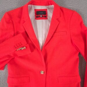 J Crew Blazer Womens 10 Regent In Wool Flannel Surgeon Cuff Single Vent Jacket